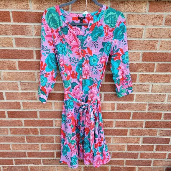 Talbots Dresses & Skirts - Talbots Dress Women's Size 8 Petite Lightweight Floral Fitted Ruffle Hem